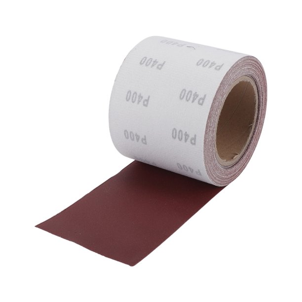 Papel de lija largo P400 Unique Bargains 393.70"x3.94" Rollo de lija roja de terciopelo 1 pieza