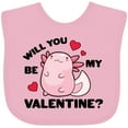 thumbnail image 3 of Inktastic Axolotl Will You Be My Valentine with Red Hearts Boys or Girls Baby Bib, 3 of 4