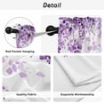 thumbnail image 5 of Wisteria Flowers Kitchen Curtains, Purple Floral Warercolor Summer Light Filtering Window Curtain Panels, 2Pcs Rod Pocket Window Treatments Set for Living Room Bathroom Bedroom 42x63 Inches, 5 of 9