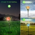 thumbnail image 3 of 12 lámparas LED de tulipán para césped, creativas, para jardín, decorativas para exteriores., 3 of 5