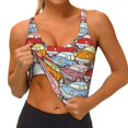 thumbnail image 3 of Hirioo Cute Cars for Women's Sports Vest with Full-Print Design, Stretchy Fabric and Removable Pads-Large, 3 of 8