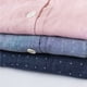 thumbnail image 4 of Pijama de doble capa, sin estampado, sin costuras laterales, buen diseño a cuadros, lunares pequeños, traje de casa para pareja para primavera y verano, 4 of 5