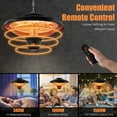 thumbnail image 4 of Costway 1500W Electric Hanging Heater Ceiling Mounted Infrared Heater w/Remote Control, 4 of 10