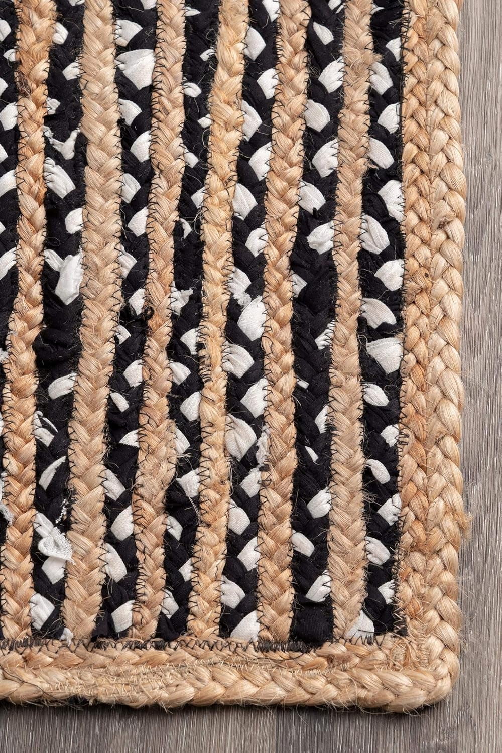 Luxury Handwoven Jute with Cotton Rug – Ultra-Soft and Durable – Perfect Accent for Bedroom, Living Room, or Entryway Size - 4 x 6 Feet (120 cm x 180 cm)
