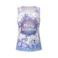 thumbnail image 3 of Picia Round Snow Merry Christmas Pattern Women's Workout Tank Top,Breathable Activewear,Slim Fit Athletic Top,Versatile Workout Moisture-wicking top-Small, 3 of 9