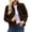 Coffee tops #6, variant on Women Cropped Wool Blend Jacket, Lapel Collar Button Front Long Sleeve Coat, Relaxed Fit Short Outerwear for Fall Winter Casual Street Style Khaki,M