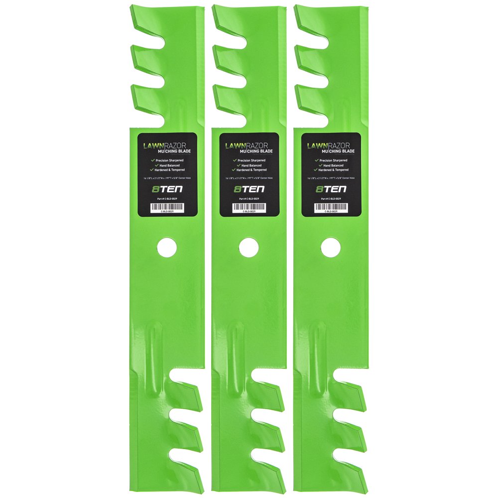 8TEN LawnRAZOR Mulching Blade for Ferris 5020843 3 Pack