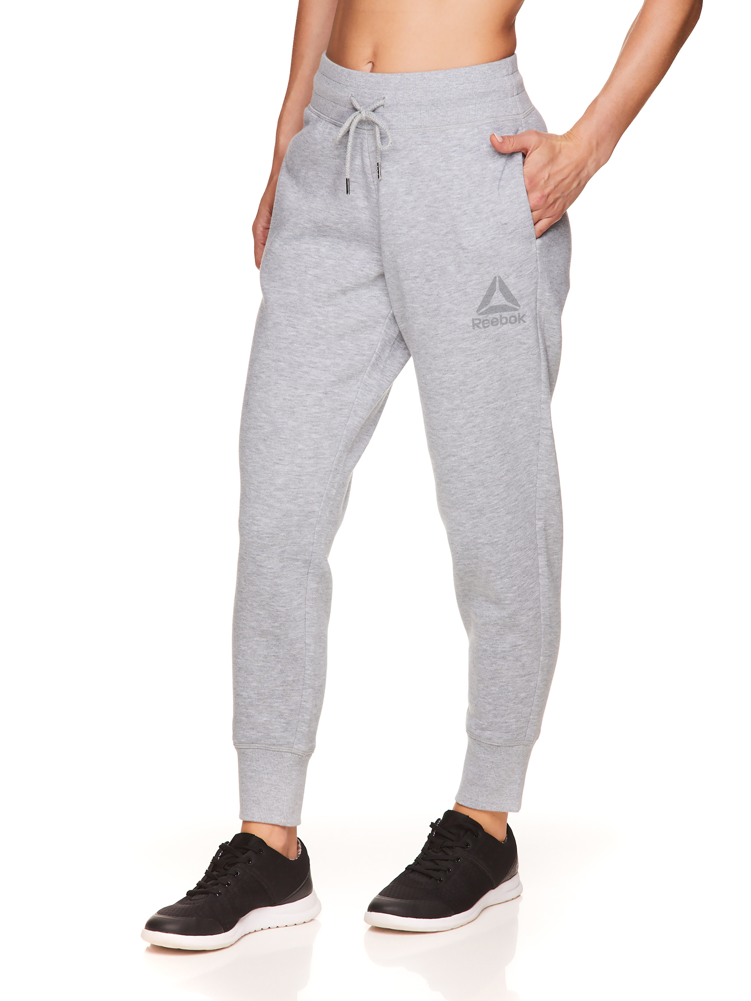 Reebok Womens' Cozy Fleece Jogger Sweatpants with Pockets - image 2 of 4