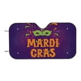 thumbnail image 7 of Picia Mardi Gras2 Curved Windshield Sunshade Accordion Folding Style Auto Shade for Car Truck SUV Van Blocks UV Ray Sun Visor Protector -Small, 7 of 7