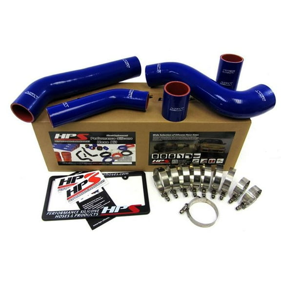 HPS Blue Reinforced Silicone Intercooler Hose Kit for Mitsubishi Lancer EVO 10 X US-Spec