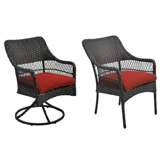 Better Homes And Gardens Colebrook Outdoor Dining Chairs Red 4 Better Homes And Gardens Colebrook Outdoor Dining Chairs Red 4 Stationary 2 Swivel Com