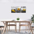 thumbnail image 5 of Canvas Wall Art For Living Room Family Wall Decor For Kitchen Black And White Pastoral Scenery Sunflower Flowers Bedroom Wall Painting Art Home Decoration Bathroom Wall Pictures Artwork 16x12 3 Piece, 5 of 6