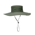 thumbnail image 3 of Sombrero de cubo Visera Ligero Impermeable Pescador Gorras de pesca plegables Sombrero de protección solar para exteriores Senderismo Escalada Estilo A Verde, 3 of 8