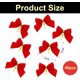 thumbnail image 2 of 48 Uds. Adornos con lazo de cinta navideña, pequeños lazos navideños para manualidades colgantes, Mini decoraciones colgantes para árbol de Navidad con lazo, 2 of 5