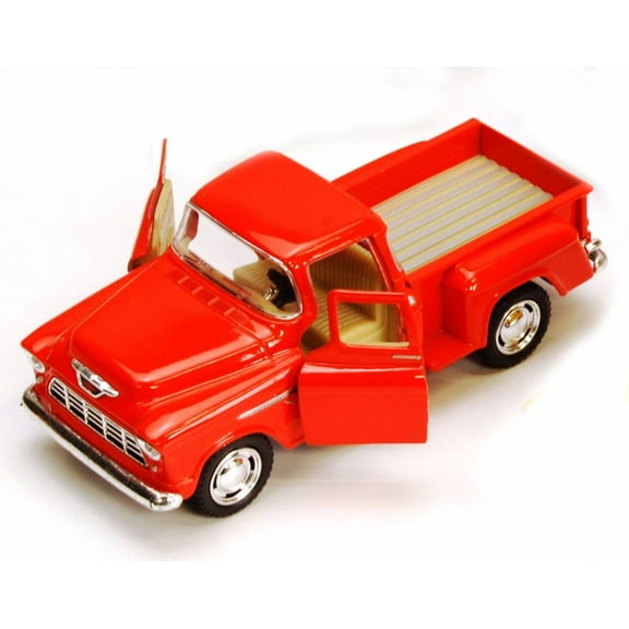 1955 Chevy Stepside Pickup Truck, Orange - Kinsmart 5330/6D - 1/32 scale Diecast Model Toy Car (Brand New, but NOT IN BOX)