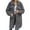 C-Grey334, variant on DHFJKG Women's Winter Teddy Long Jacket Windproof Button-Down Solid Color Long Sleeve Turndown Collar Knee-Length Fuzzy Coat Thickened Soft Outerwear