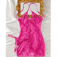 thumbnail image 4 of Hot Pink Lingerie Dress Lace Negligees Set, 4 of 5