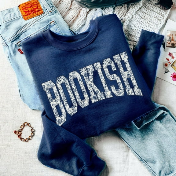 Bookish Sweatshirt, Bookworm Sweatshirt, Book Lover Shirt, Reading Sweater, Bookish Crewneck, Bookclub Shirt, Bookish Gift, Toile De Jouy TSHIRT All Size S-5XL