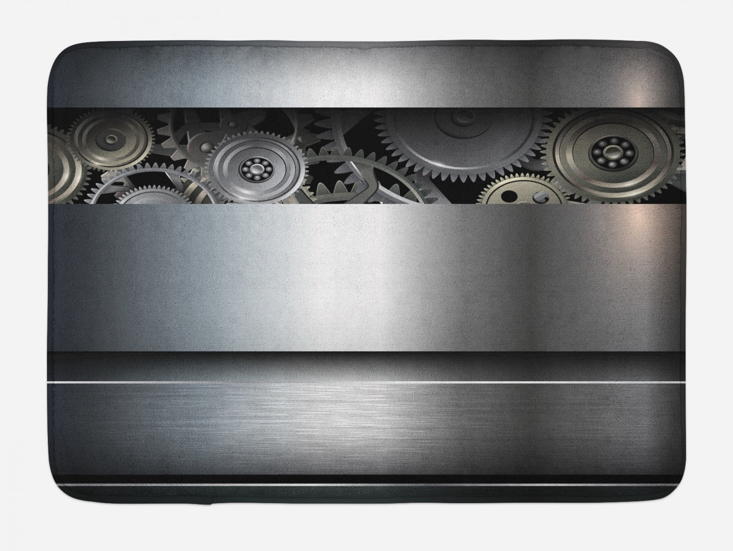 Industrial Bath Mat, Technological Gears Robotic Future Imagination ...