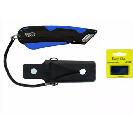 Fyna -Easy Cut 1000 Box Cutter Knife & Safety Replacement Blades, Pk 10 Blades