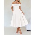 thumbnail image 3 of Vestido de cóctel ZESICA con hombros descubiertos y manga corta para mujer, 3 of 7