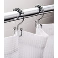 thumbnail image 5 of Shower Curtain Rings Hooks - Chrome Finish - Premium 18/8 Stainless Steel - Double Hooks, 5 of 9