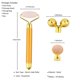 thumbnail image 4 of Juego de rodillos de jade faciales vibratorios 3 en 1, rodillo de jade de cuarzo rosa con 3 cabezales reemplazables, masajeador facial adelgazante y lifting, oro rosa, 4 of 4