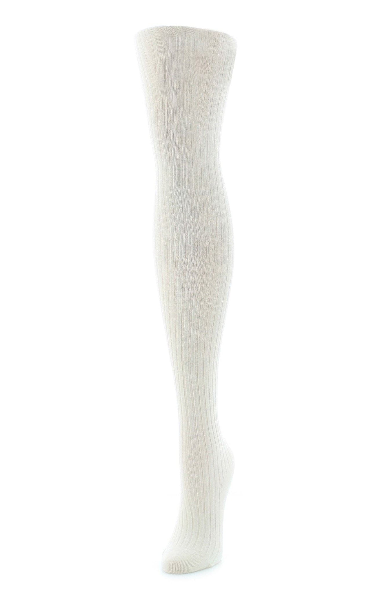 MeMoi MeMoi Ribbed Cotton Girls Sweater Tights 6 / WHITE Walmart