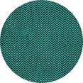 thumbnail image 1 of Ahgly Company Machine Washable Indoor Round Oriental Turquoise Blue Industrial Area Rugs, 3' Round, 1 of 4
