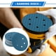 thumbnail image 2 of 50 Piezas de Discos de Lijado de 6 Pulgadas con 6 Agujeros, Papel de Lija de 150 Granos con Gancho y Asa, Universal para Reparación Automotriz, Azul, 2 of 7
