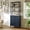 Blue, variant on HLR Vintage 3 Tier Tall Bookshelf with Storage Cabinet, Wood Open Display Shelf & Double Door Cabinet for Living Room, Green