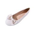thumbnail image 2 of BRGZLK Women's Flat Shoes Solid Color Versatile Round Toe Bowknot Suede Casual Comfortable Slip On Shoes Lightweight Breathable Walking Flats for Daily Wear White 6.5, 2 of 9