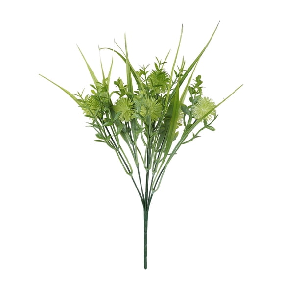 Outdoor Fake Plants UV Resistant Artificial Tall Grass Plants Faux Tropical Flowers Bushes Fall Winter Summer Planters Yard Patio Front Porch Décor Plastic Greenery Shrubs Decoration, 1 Pcs, 13.78"