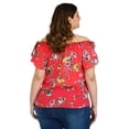 thumbnail image 3 of Blusa manga corta con moÃ±o Tallas Extras, 8933 (Rojo) rojo 42 Zenobia BL-ZEN-8933-ROJO, 3 of 6