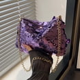 thumbnail image 2 of Women's Sparkly Sequin Crossbody Purse Evening Clutch Handbag Bag with Chain Strap, 2 of 6