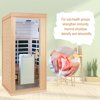 Lixada Mini infrared sauna room Household whole body dehumidified detoxified wooden sweating infrared sauna room