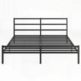 thumbnail image 2 of King Size Metal Platform Bed Frame with Headboard,Sturdy Construction,No Box Spring Needed,Black,Master Bedroom, 2 of 7