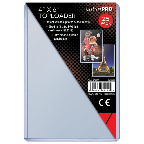 Ultra PRO: Toploader - 4" x 6" (25ct)