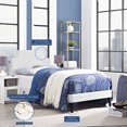 thumbnail image 6 of Modway Corene Twin Vinyl Platform Bed with Squared Tapered Legs in White, 6 of 6