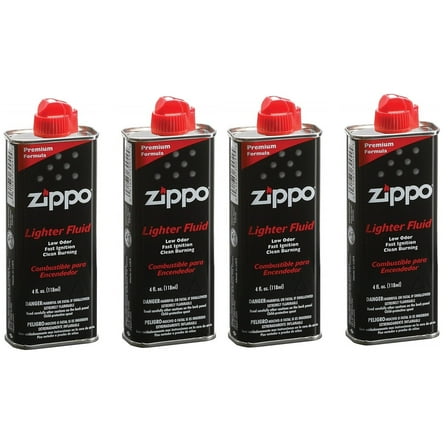 Zippo Lighter Fuel Fluid 4 oz (118ml) - 4 Can
