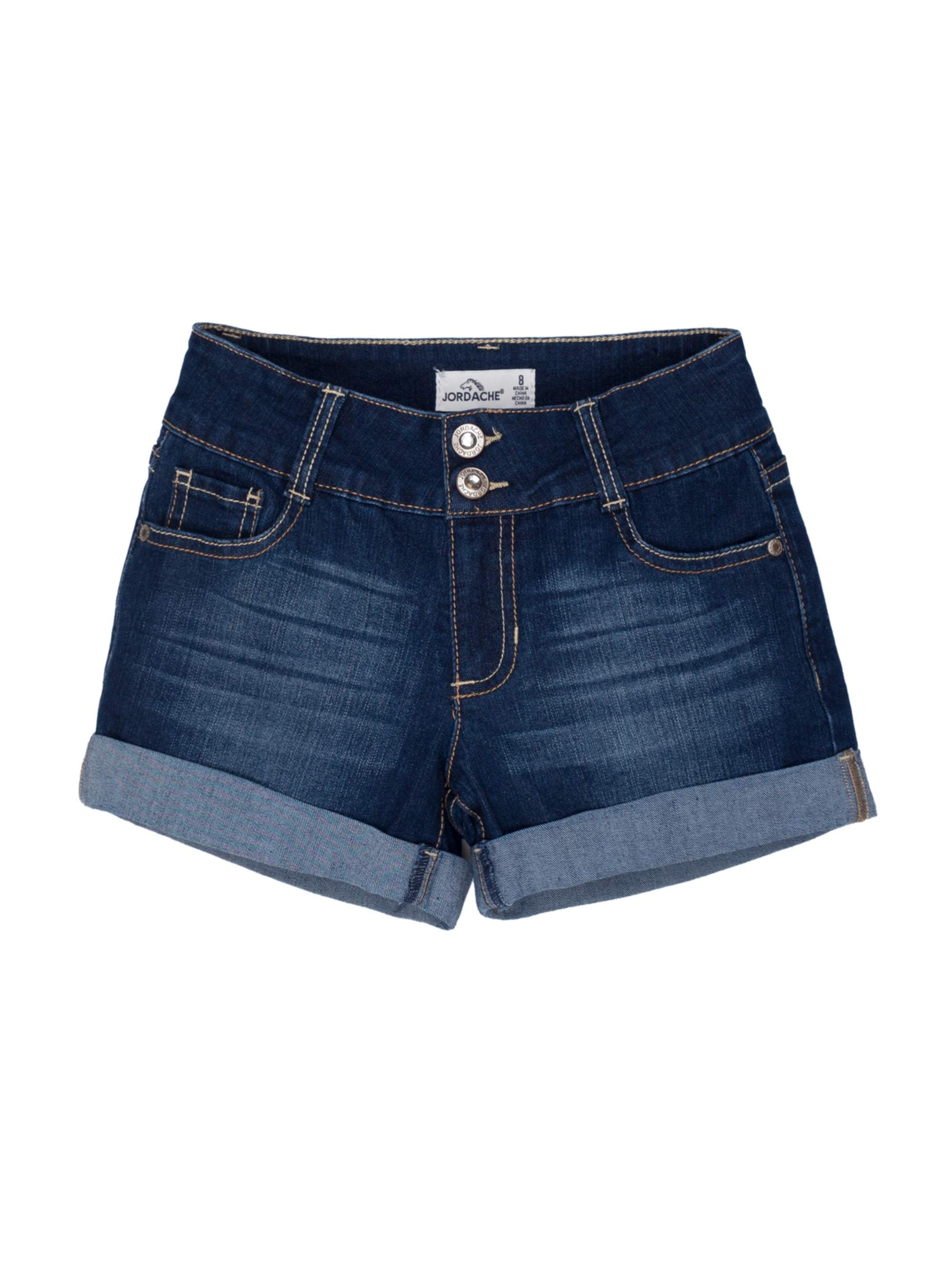 Jordache - Jordache Girls Rolled Cuff Denim Jean Shorts, Sizes 5-16 ...