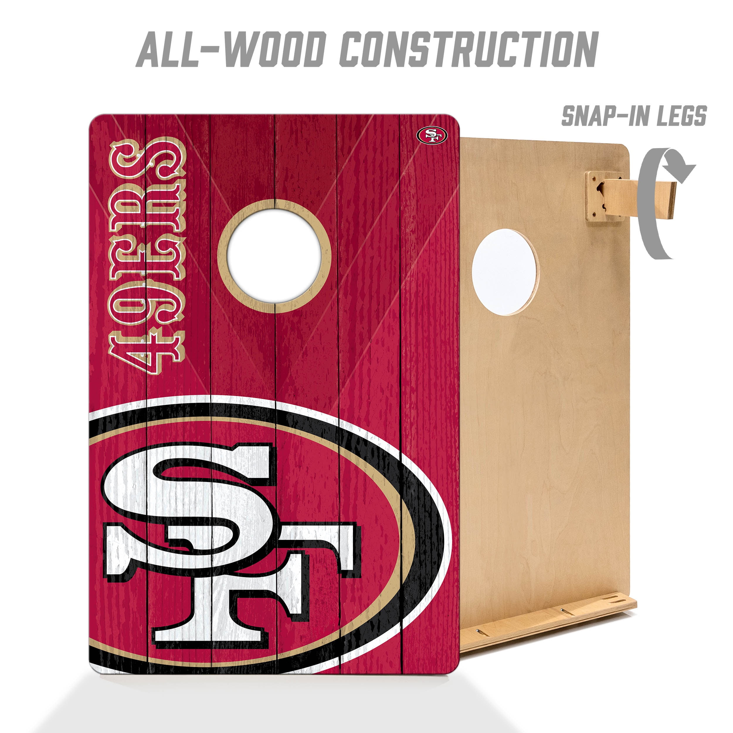 YouTheFan NFL San Francisco 49ers 2' x 3' Cornhole Game No Bags