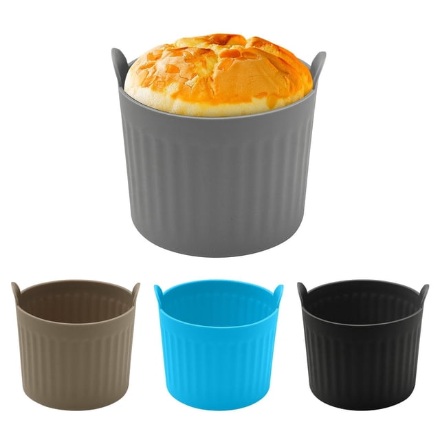 Ymkly Kitchen Utensils,4Pack Air Fryer Baking Ramekins Silicone Mould Cups Easy Release Nonstick Bakeware Ramekins For Air Fryer Air Fryer Egg Mould Large Cases For Air Fryer