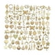 thumbnail image 3 of 200 piezas de colgantes con dijes variados, pequeños colgantes con orificio para decoración de joyería. Oro, 3 of 9