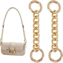 2Pcs 4.11" Bag Extender Chain Purse Strap Extenders for Shoulder Bag Golden Bag Chain Strap Extender Replacement Accessory for Purse Clutch Handbag Supplies Gold