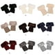 thumbnail image 5 of Guardurnaity Calentadores de piernas Tejido de ganchillo Faux Trim Flip Calcetines para invierno Cubierta de bota corta Fácil de combinar Medias Negro, 5 of 6