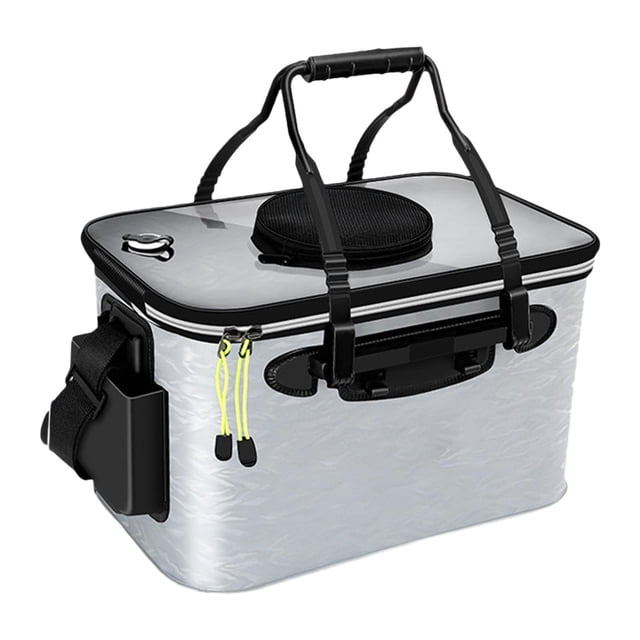 Cubo de pesca plegable Strade Fareast Limited Bolsa de pesca EVA Gris medio