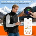 thumbnail image 3 of Heated Vest for Men and Women with APP Control, Rechargeable Men's Vest 20000mAh Battery Pack Included, Electric Heating Vests Lightweight Heated Jacket for Camping Fishing Skiing,Size L, 3 of 10