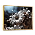 thumbnail image 2 of Designart "Daisies landscape Sunrise III" Floral Floater Framed Wall Art Living Room, 2 of 7