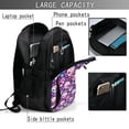 thumbnail image 3 of Yiaed cute rainbow mushroom Skull Print Laptop Backpack,Business Travel Durable Laptops Backpack with USB Charging Port,Water Resistant College Computer Bag, 3 of 5